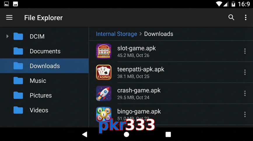 Main screen of Pkr333 gameapk page for PK players